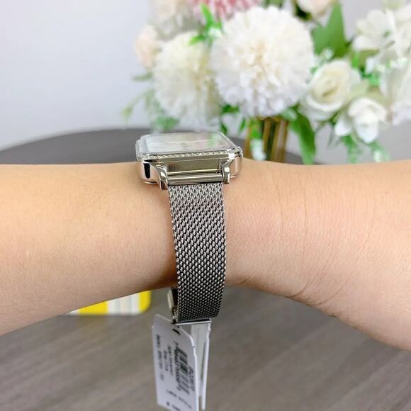 NWT Fossil BQ3970 Women's Colleen Three-Hand Silver Stainless Steel Mesh Watch - Picture 7 of 8